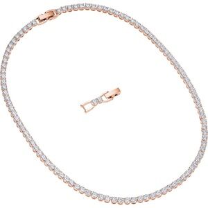 Swarovski Rose Gold Tennis Necklace